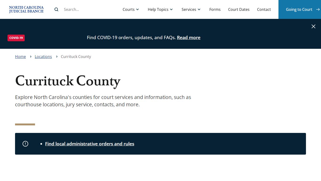 Currituck County | North Carolina Judicial Branch - NCcourts