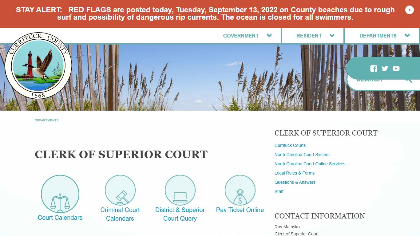 Clerk of Superior Court – Currituck County